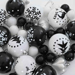 Premium Christmas Bauble Set 40 pcs Black and White - High Quality