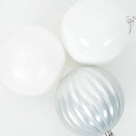 Minimalist Christmas Bauble Set 3 pcs White - Space-Saving Style