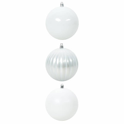 Minimalist Christmas Bauble Set 3 pcs White - Space-Saving Style