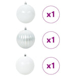 Minimalist Christmas Bauble Set 3 pcs White - Space-Saving Style