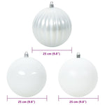 Minimalist Christmas Bauble Set 3 pcs White - Space-Saving Style