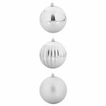 Classic Christmas Bauble Set 3 pcs Silver - Designer Finish - Stylish