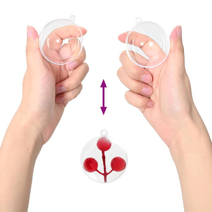 Cozy Christmas Bauble Set 25 pcs Transparent 10cm - High Quality Build