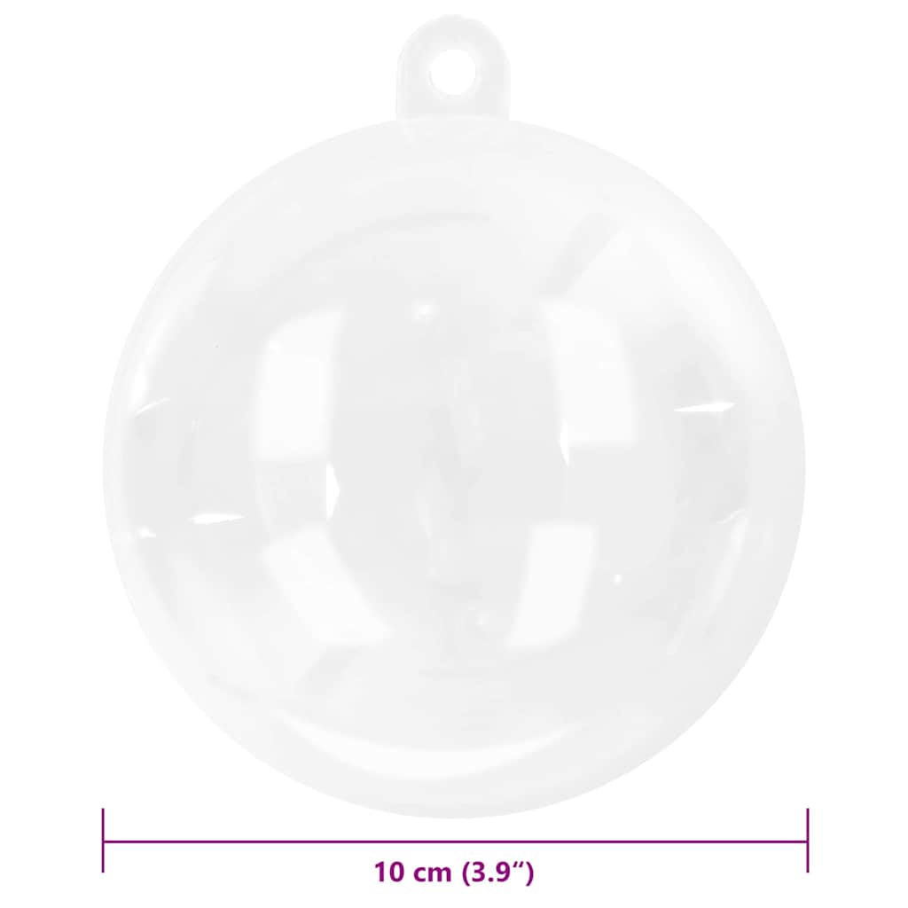 Cozy Christmas Bauble Set 25 pcs Transparent 10cm - High Quality Build