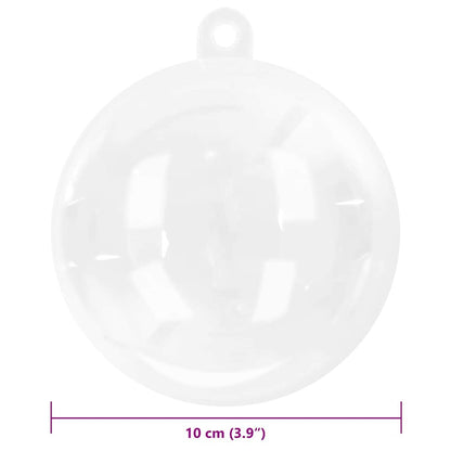 Cozy Christmas Bauble Set 25 pcs Transparent 10cm - High Quality Build