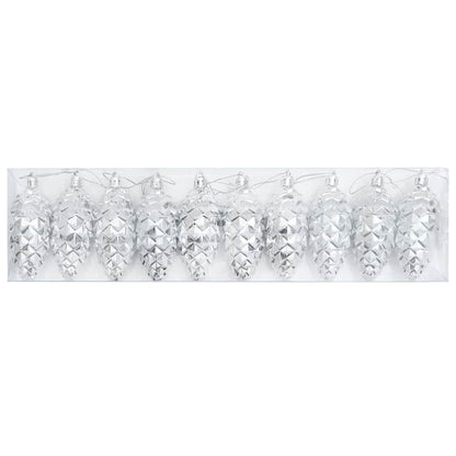 Compact Christmas Pine Cone Ball 40 pcs Silver - Premium Comfort