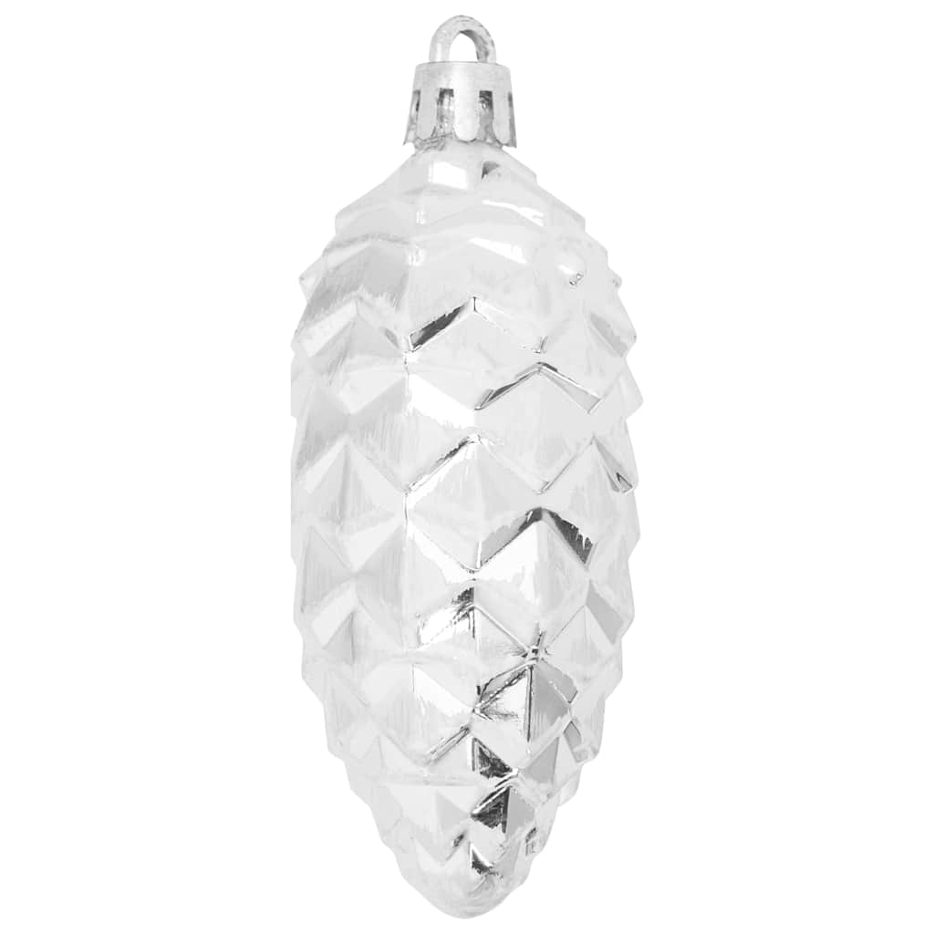 Compact Christmas Pine Cone Ball 40 pcs Silver - Premium Comfort
