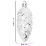 Compact Christmas Pine Cone Ball 40 pcs Silver - Premium Comfort