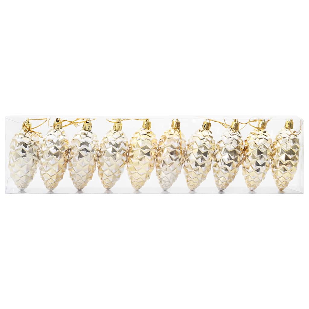 Elegant Christmas Pine Cone Ball 40 pcs Gold - Durable Construction