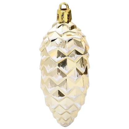 Elegant Christmas Pine Cone Ball 40 pcs Gold - Durable Construction