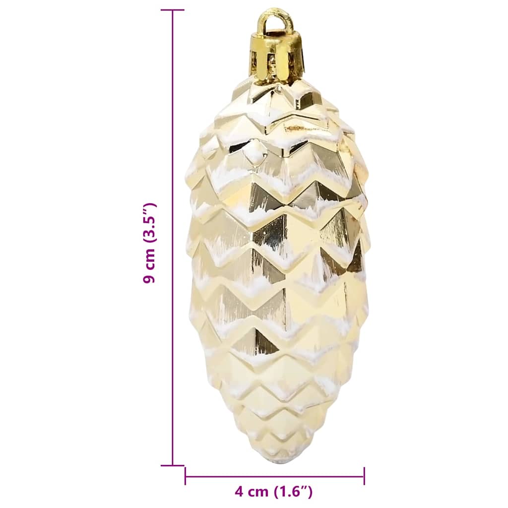 Elegant Christmas Pine Cone Ball 40 pcs Gold - Durable Construction