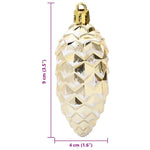 Elegant Christmas Pine Cone Ball 40 pcs Gold - Durable Construction
