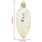 Compact Christmas Pine Cone Ball 40 pcs Champagne - Premium Comfort