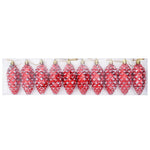 Contemporary Christmas Pine Cone Ball 40 pcs Red - High Quality Build