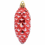 Contemporary Christmas Pine Cone Ball 40 pcs Red - High Quality Build