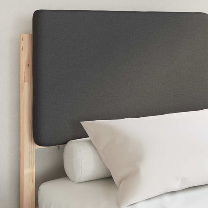 Queen Size Dark Grey Bed Frame with Washable Upholstered Headboard