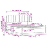 Queen Dark Grey Wooden Bed Frame with Soft Upholstered Headboard