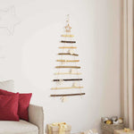 Elegant Christmas Tree with 30 LEDs Natural 90cm Solid Ash wood