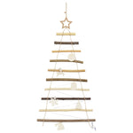 Elegant Christmas Tree with 30 LEDs Natural 90cm Solid Ash wood