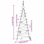 Elegant Christmas Tree with 30 LEDs Natural 90cm Solid Ash wood