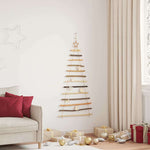 Contemporary Christmas Tree with 50 LEDs Natural 120cm Solid Ash wood