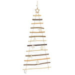 Contemporary Christmas Tree with 50 LEDs Natural 120cm Solid Ash wood