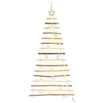 Classic Christmas Tree with 80 LEDs Natural 150cm Solid Ash wood - Soft