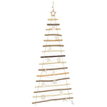 Classic Christmas Tree with 80 LEDs Natural 150cm Solid Ash wood - Soft