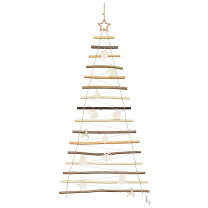 Classic Christmas Tree with 80 LEDs Natural 150cm Solid Ash wood - Soft