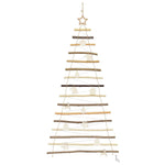 Classic Christmas Tree with 80 LEDs Natural 150cm Solid Ash wood - Soft