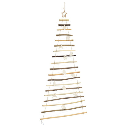 Compact Christmas Tree with 100 LEDs Natural 180cm Solid Ash wood - Sturdy