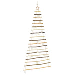 Compact Christmas Tree with 100 LEDs Natural 180cm Solid Ash wood - Sturdy