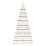 Compact Christmas Tree with 100 LEDs Natural 180cm Solid Ash wood - Sturdy