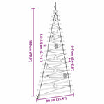 Compact Christmas Tree with 100 LEDs Natural 180cm Solid Ash wood - Sturdy