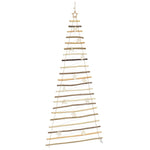 Functional Christmas Tree with 130 LEDs Natural 210cm Solid Ash wood - Home
