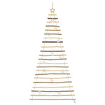 Functional Christmas Tree with 130 LEDs Natural 210cm Solid Ash wood - Home