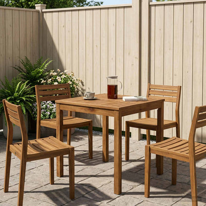 Outdoor Table Natural Wood 60x60.5x75cm