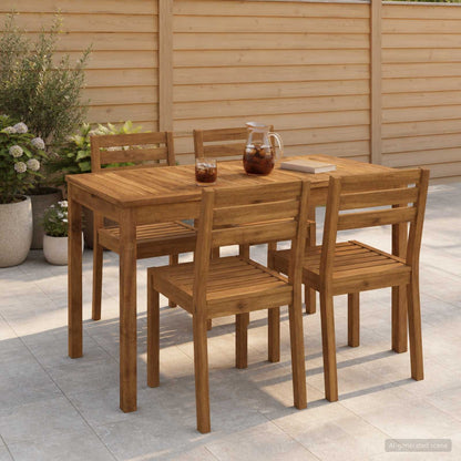 Outdoor Table Natural Wood 108.5x55x75cm