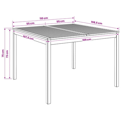Outdoor Table Natural Acacia 110x108.5x75cm