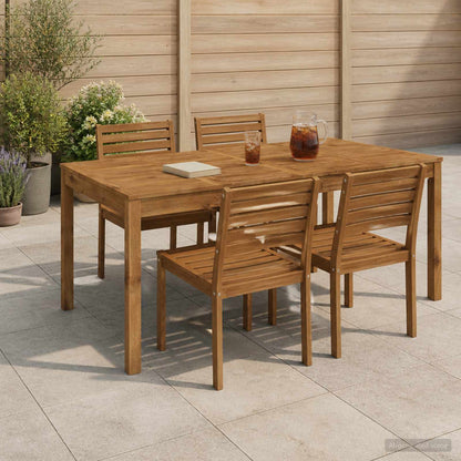 Outdoor Table Natural Wood 180x88.5x75cm