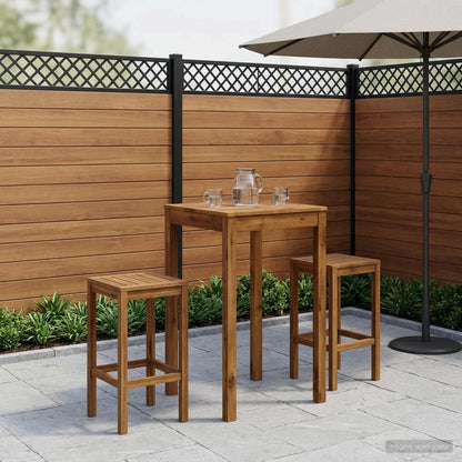 Outdoor Bar Table Natural Acacia 60x60.5x105cm