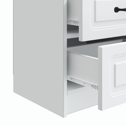 White Bedside Table Engineered Wood Cabinet | HomeAndLiving