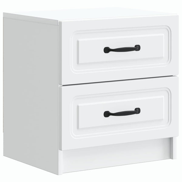  White Bedside Table Engineered Wood Cabinet | HomeAndLiving