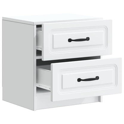 White Bedside Table Engineered Wood Cabinet | HomeAndLiving