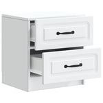 White Bedside Table Engineered Wood Cabinet | HomeAndLiving