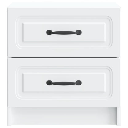 White Bedside Table Engineered Wood Cabinet | HomeAndLiving