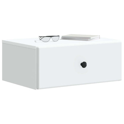 Wall-Mounted Bedside Cabinet White | HomeAndLiving