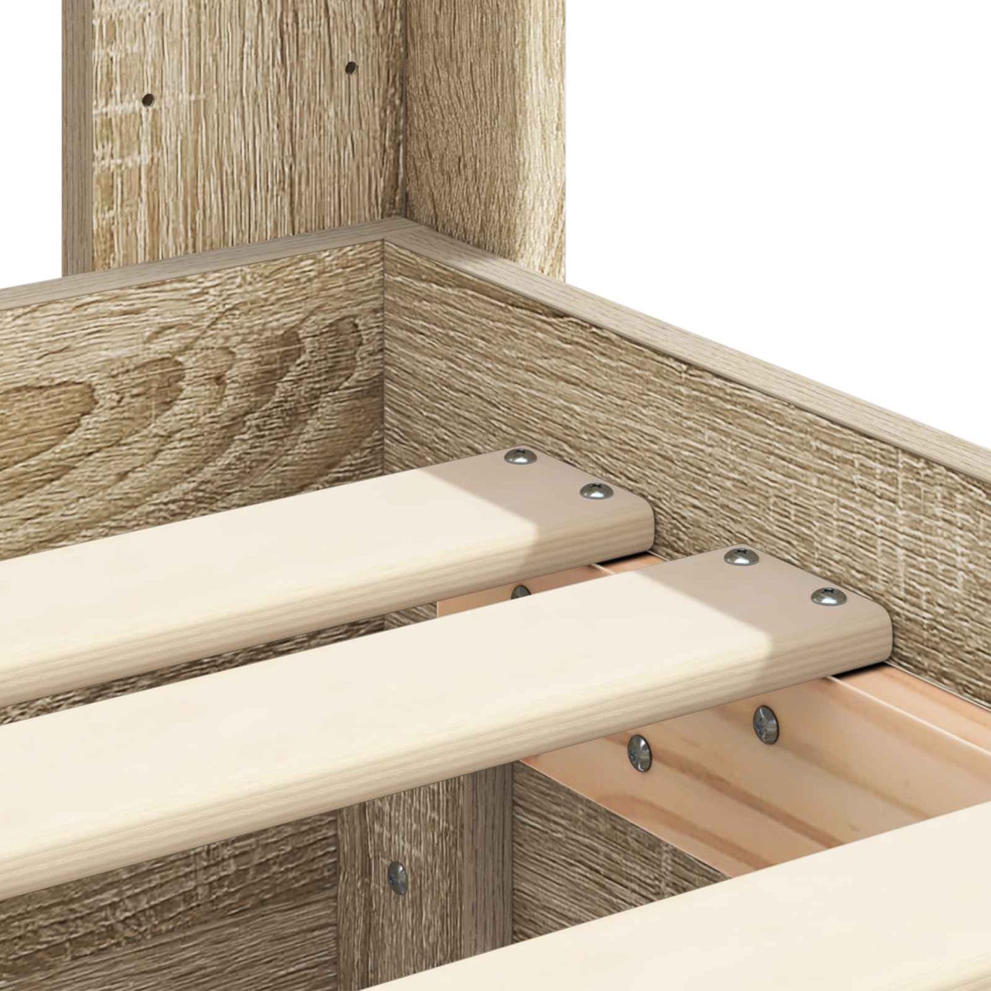 Bed Frame Storage Brown 97 cm x 193 cm x 100 cm