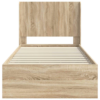 Bed Frame Storage Brown 97 cm x 193 cm x 100 cm