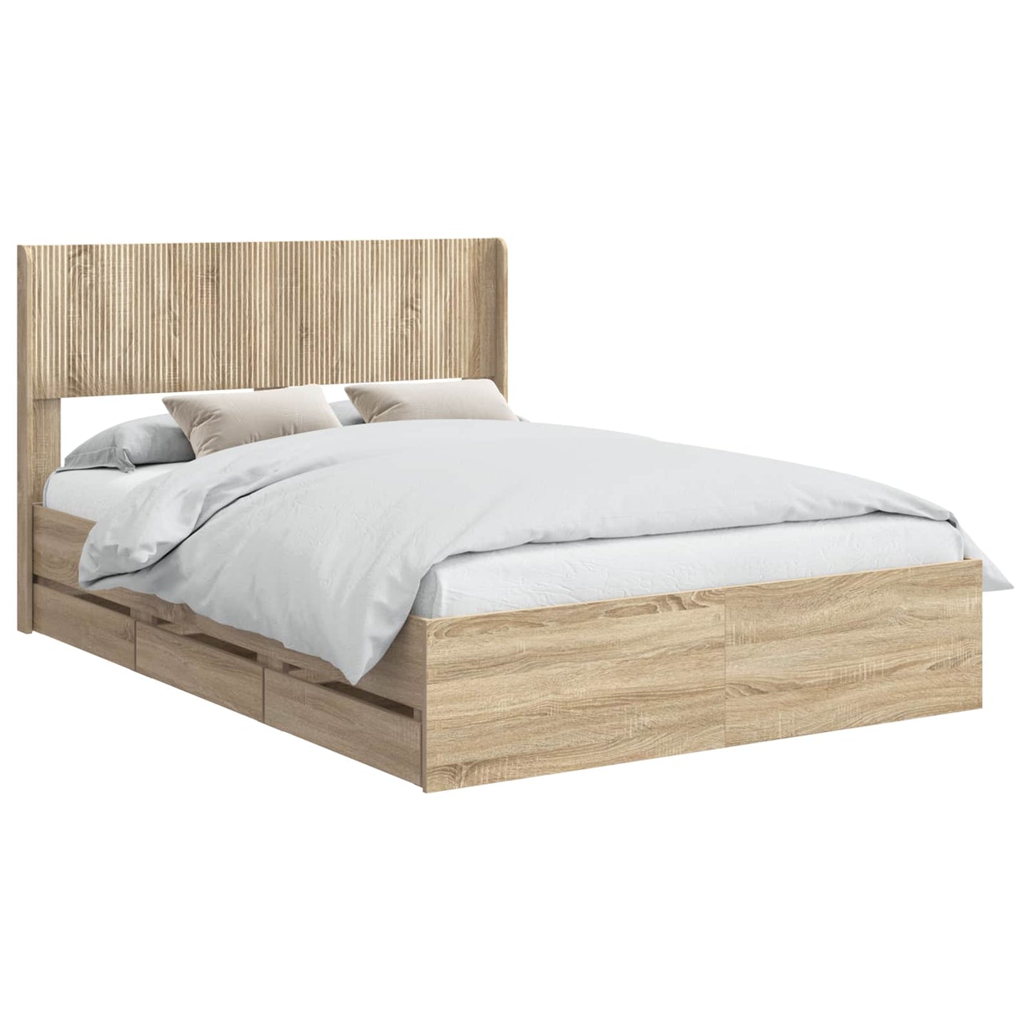 Bed Frame Storage Sonoma Oak 156.5 cm x 203 cm x 100 cm